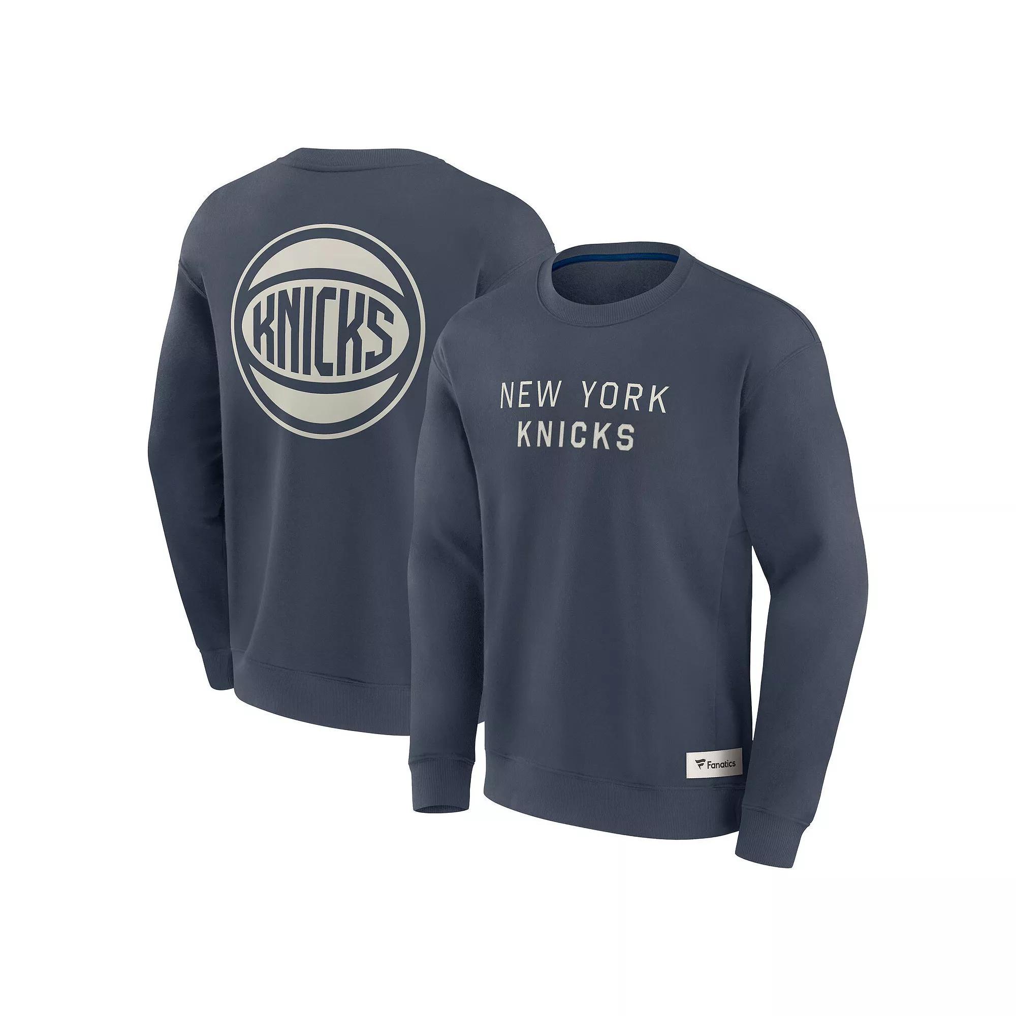 Men's Fanatics Blue New York Knicks Elements Future Ground Lettering Pullover Sweatshirt, Size: 4XL Product Image