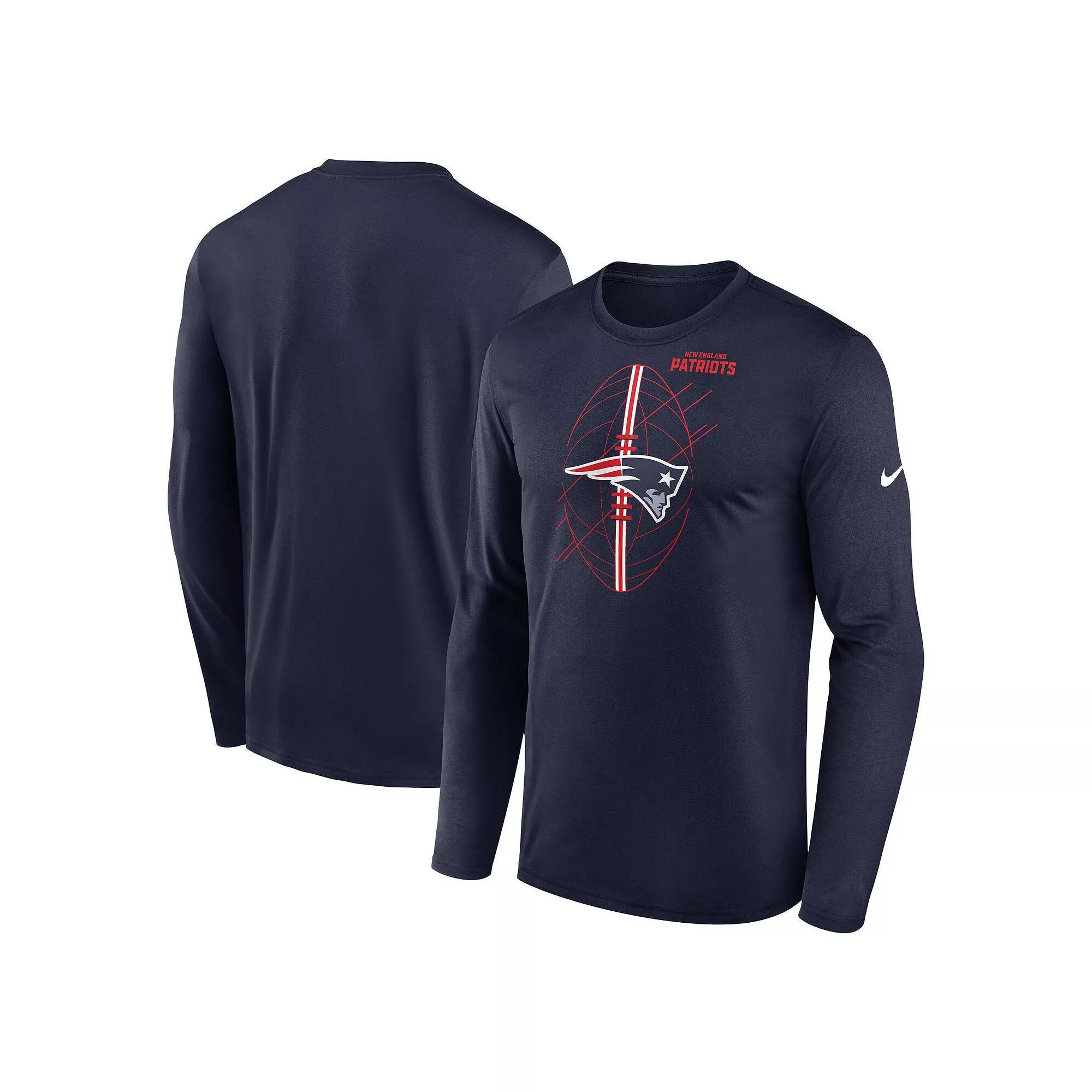 Men's Nike Navy New England Patriots Legend Icon Long Sleeve T-Shirt, Size: Medium, Blue Product Image