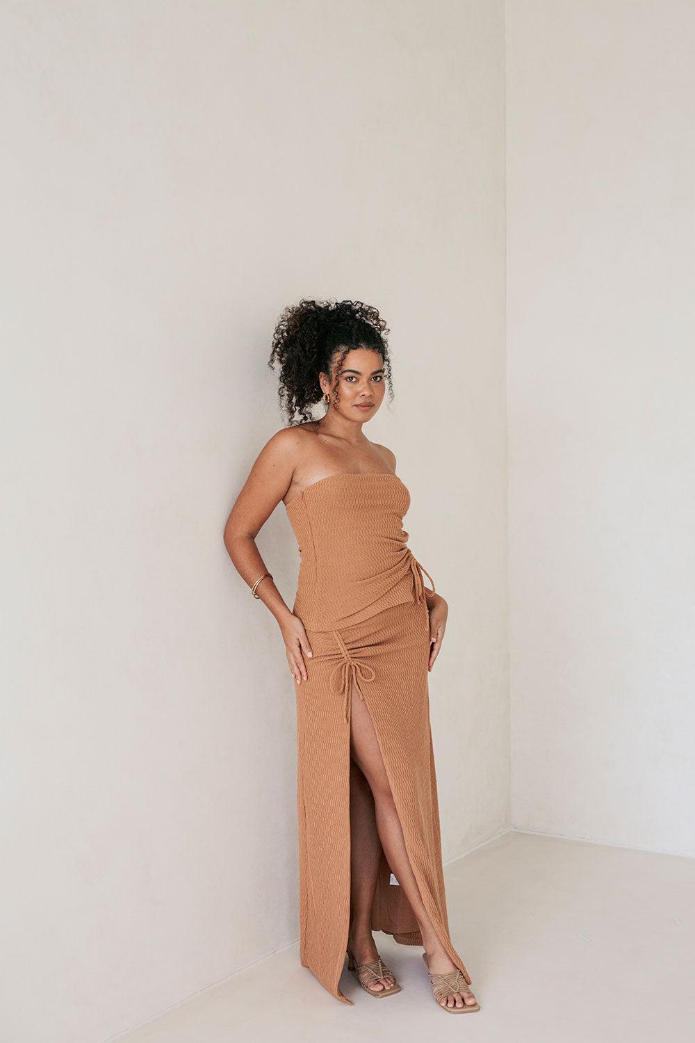 Jenna Skirt - Brown Product Image