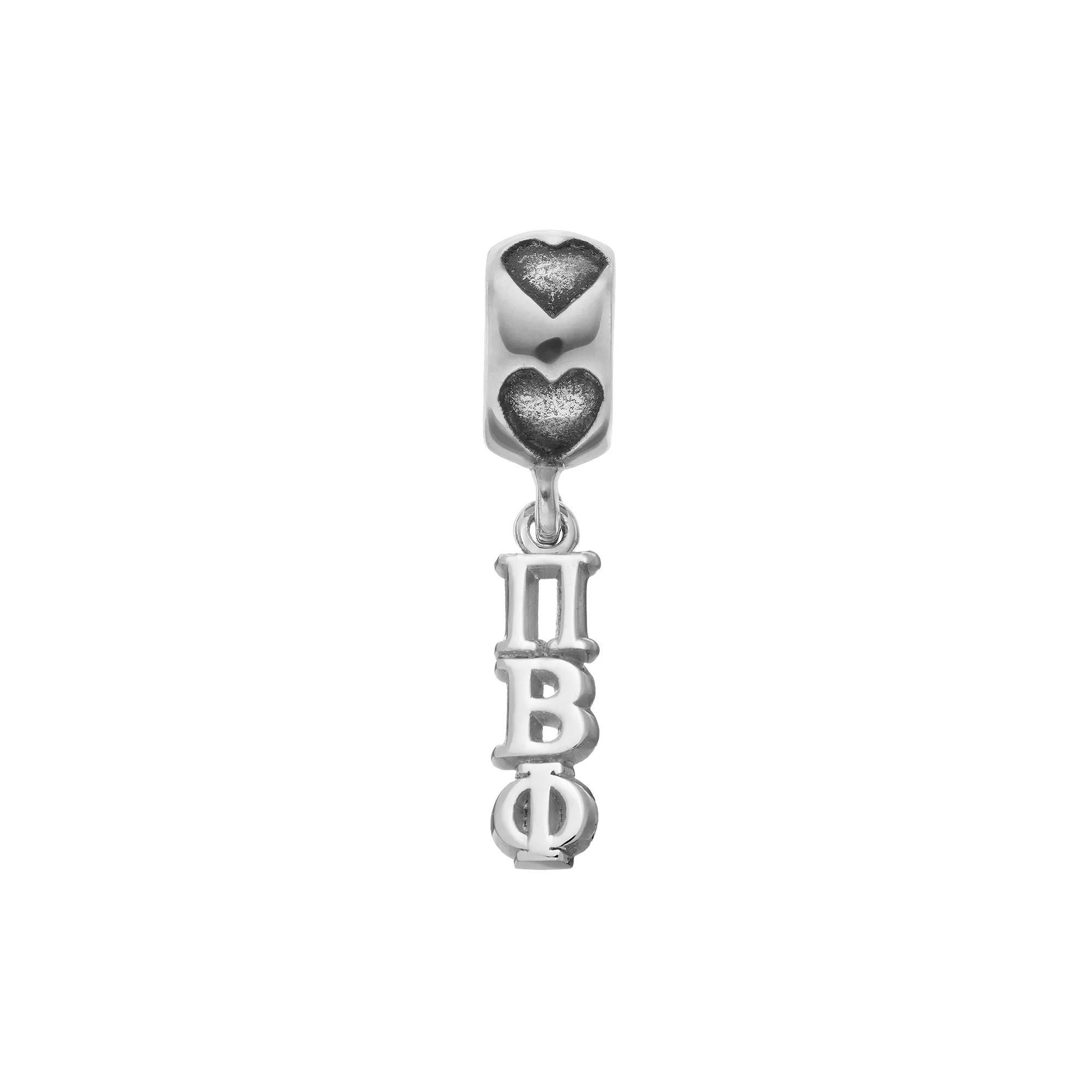 LogoArt Pi Beta Phi Sterling Silver Sorority Charm, Womens, Grey Product Image