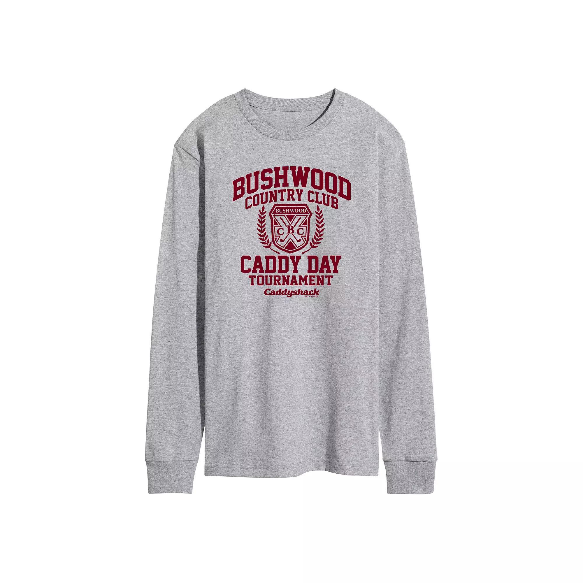 Mens Caddy Shack Bushwood Long Sleeve Graphic Tee Grey Gray Product Image
