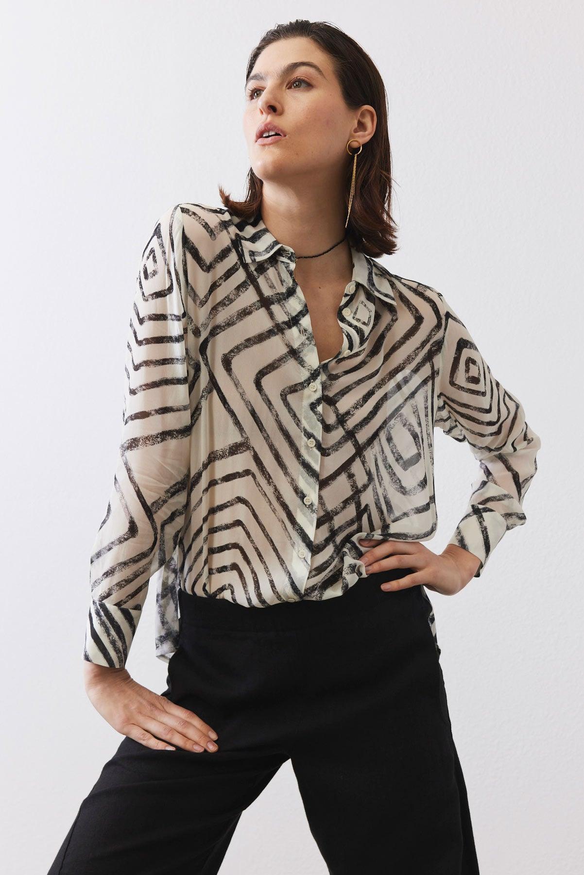 Long Line Sheer Tunic Product Image