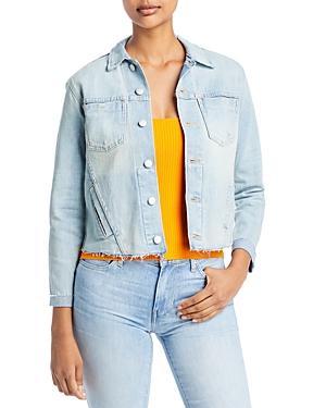 LAgence Janelle Slim-Fit Raw Denim Jacket Product Image