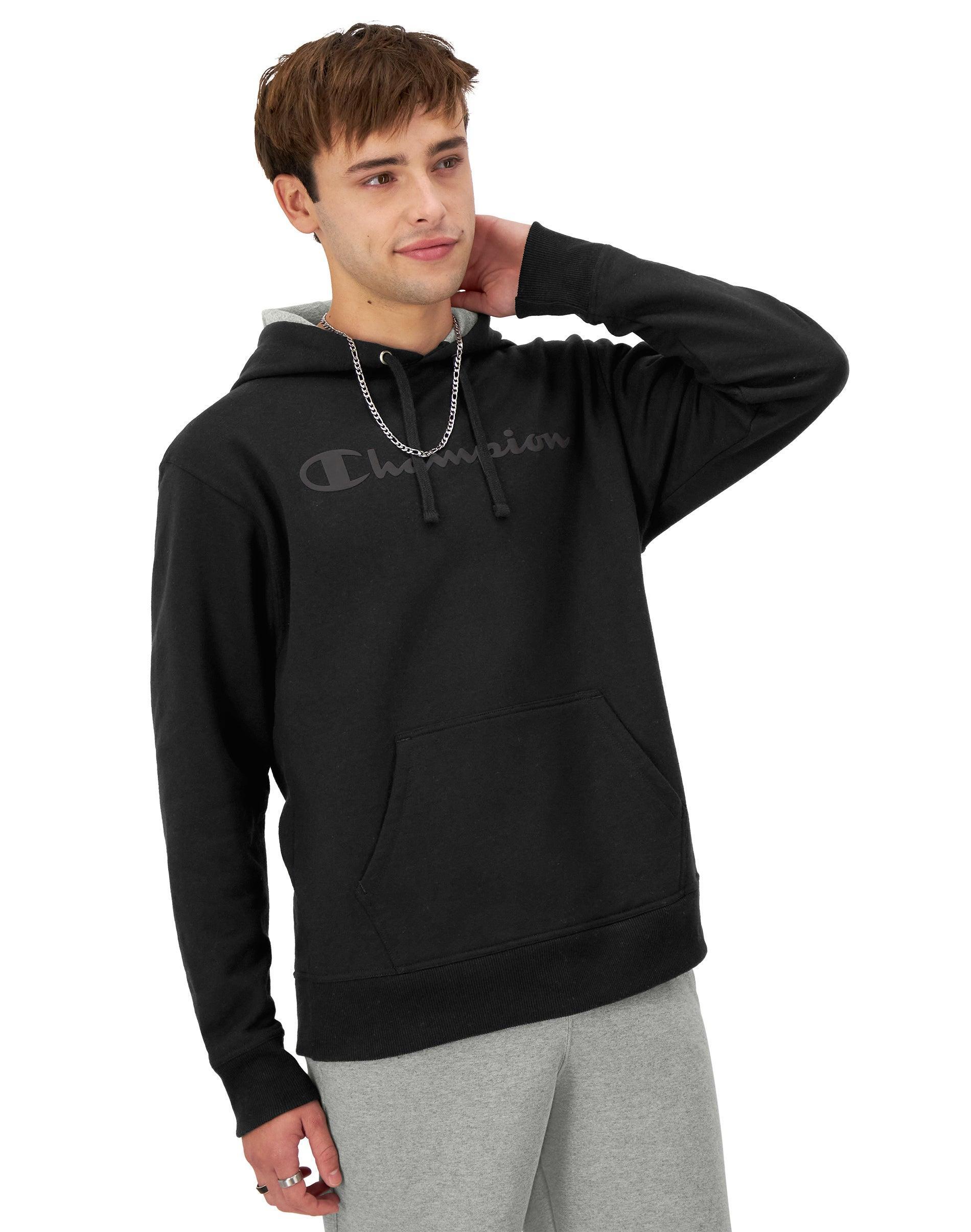 Men's Champion® Embossed Powerblend Graphic Hoodie, Size: Large, Briefly Brown Product Image