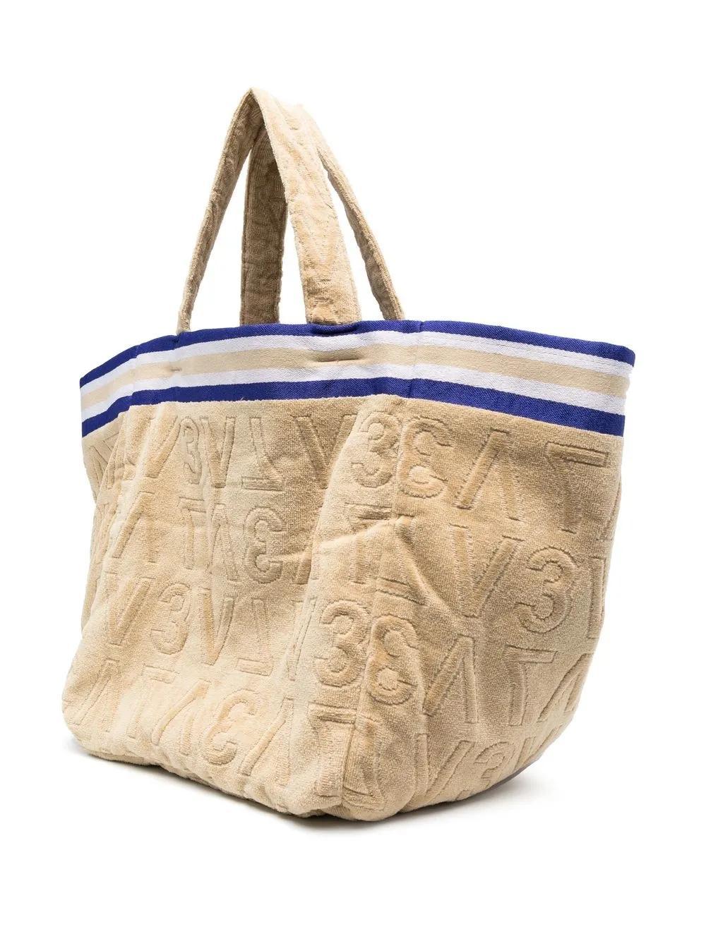 logo-embroidery towelled tote bag Product Image