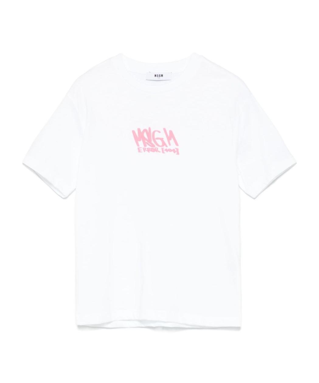 MSGM Short-sleeved T-shirt In White Product Image