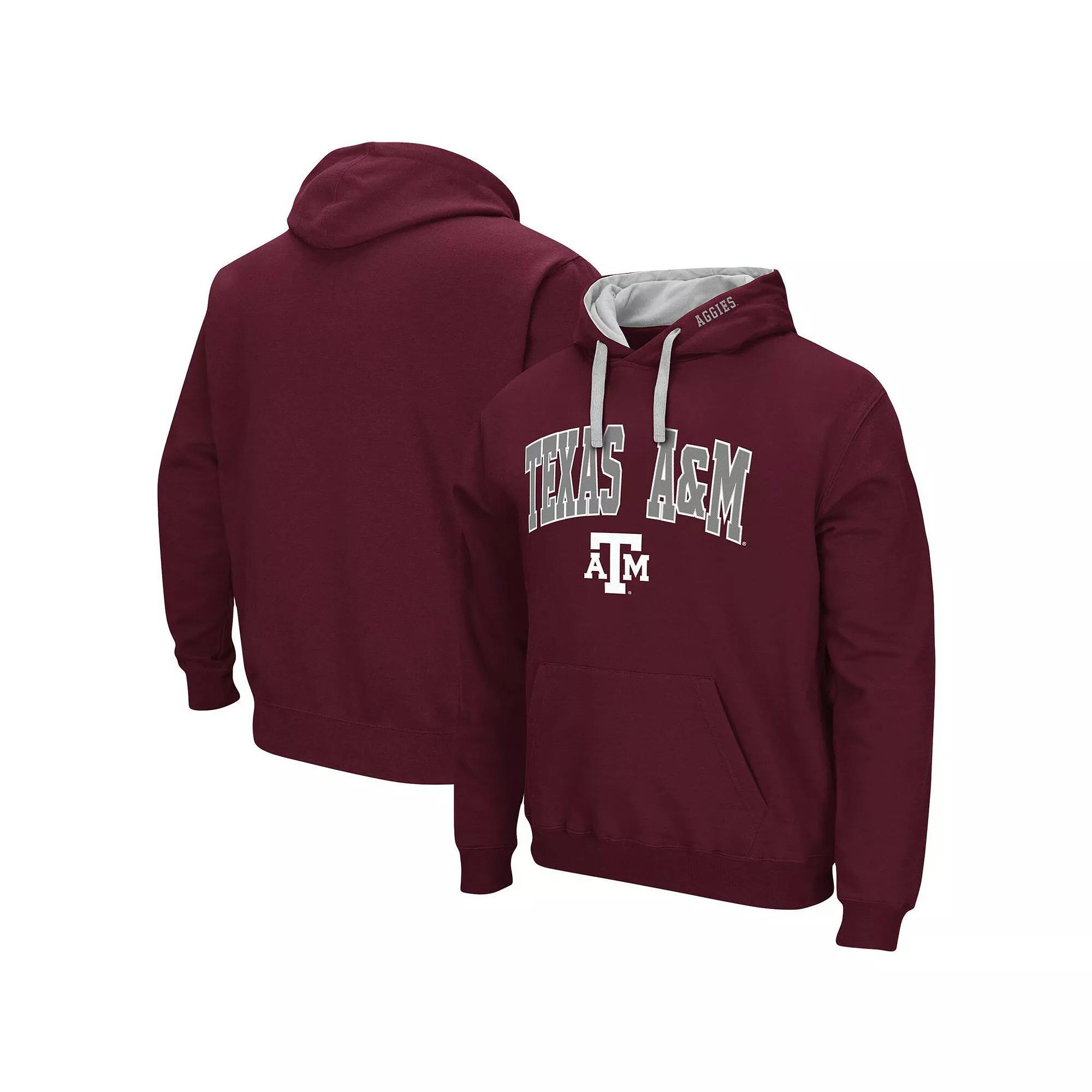 Men's Colosseum Maroon Mississippi State Bulldogs Big & Tall Arch & Logo 2.0 Pullover Hoodie, Size: 2XLT, Mst Red Product Image