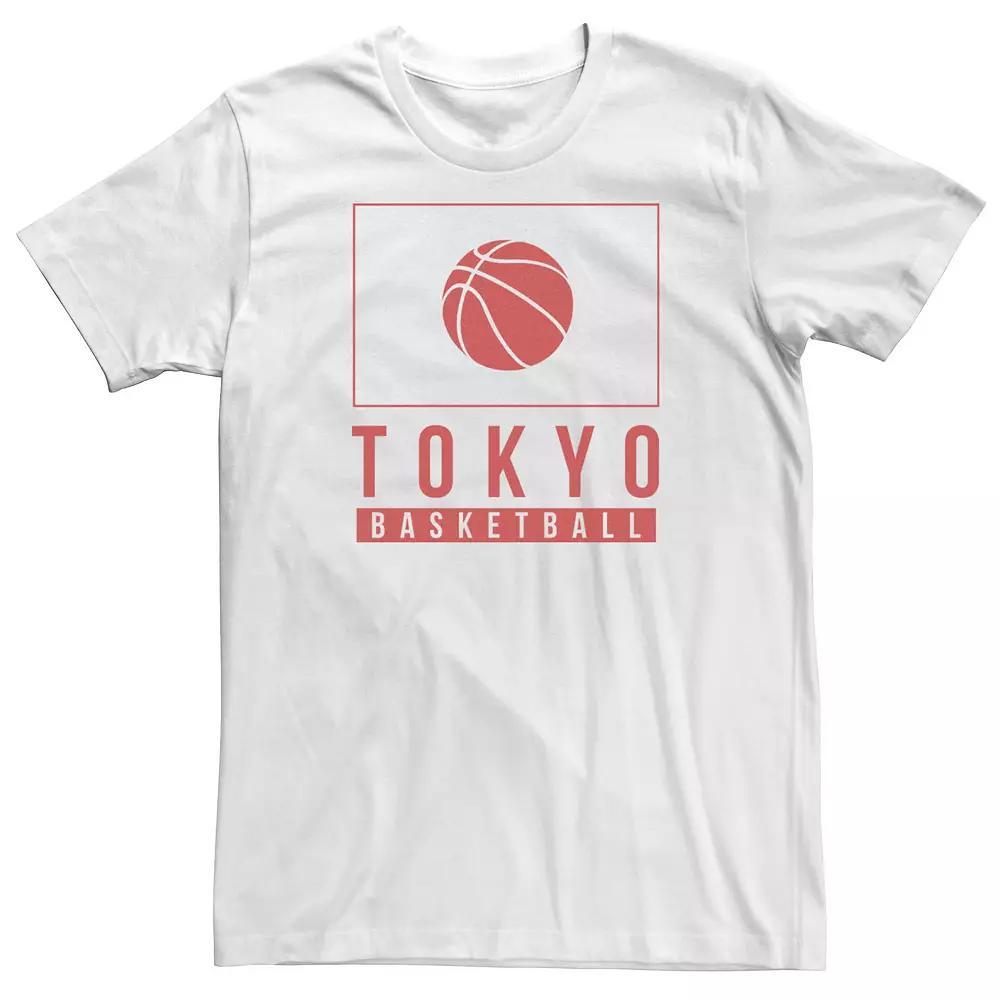 Big & Tall Tokyo Basketball Tee, Men's, Size: 5XL, White Product Image