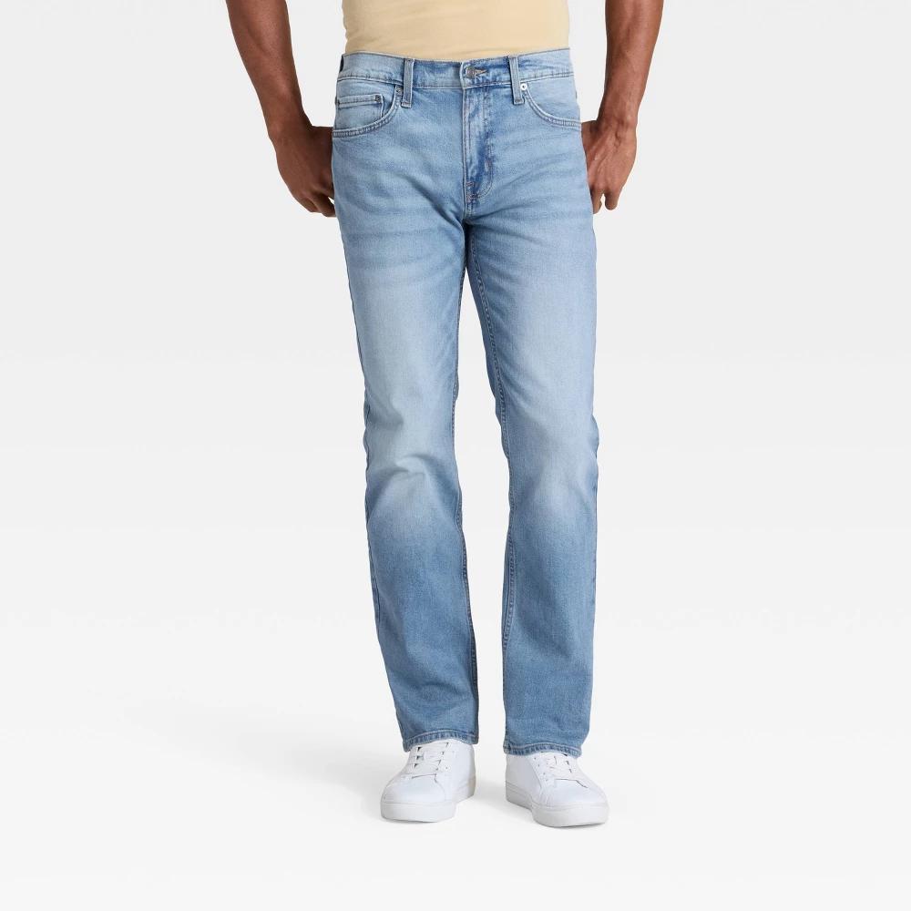 Men's Slim Straight Fit Jeans - Goodfellow & Co™ 32x30: Heavyweight Denim, Mid Rise, Stretch Product Image