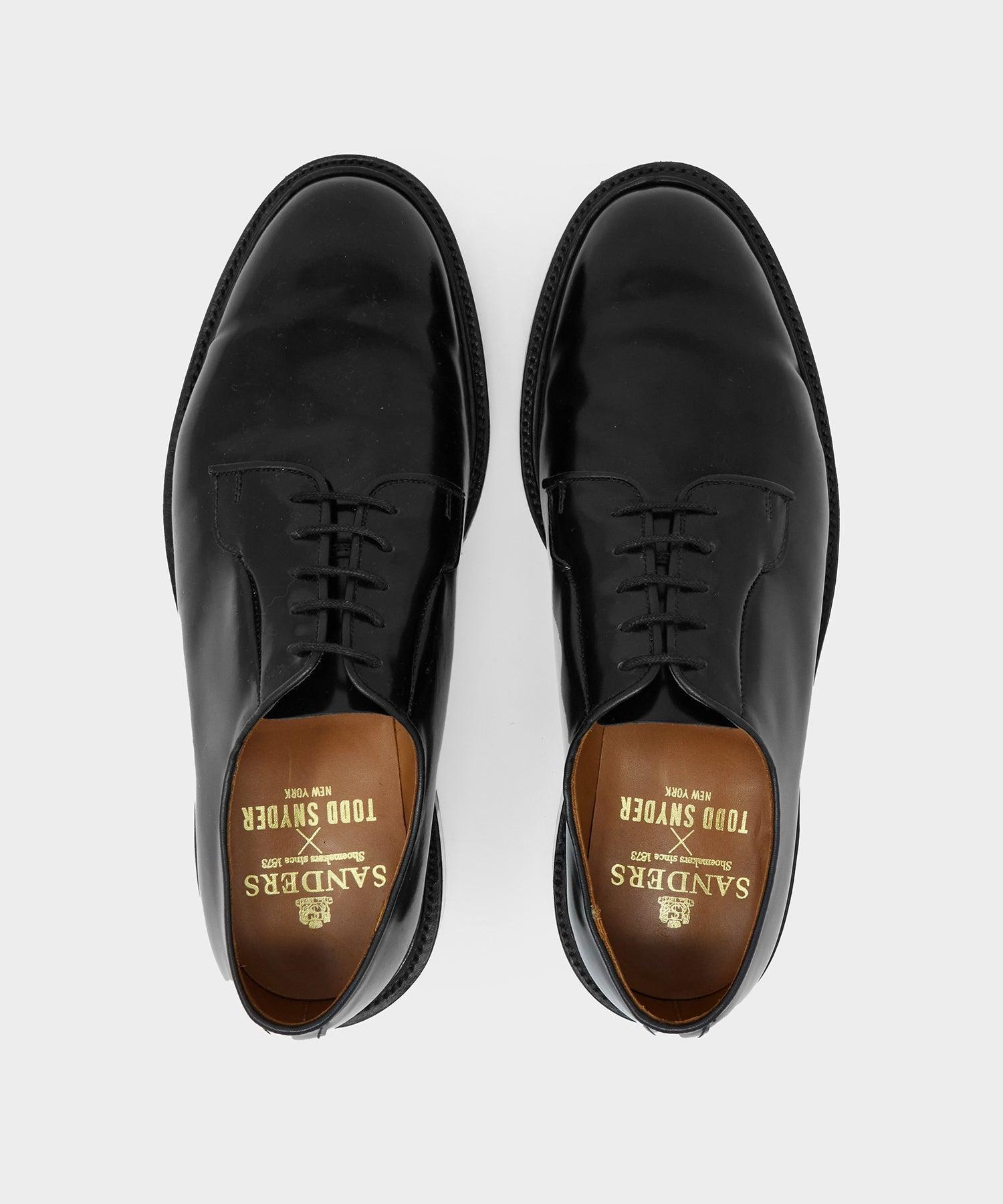 Todd Snyder x Sanders Gibson Derby in Black Leather Product Image