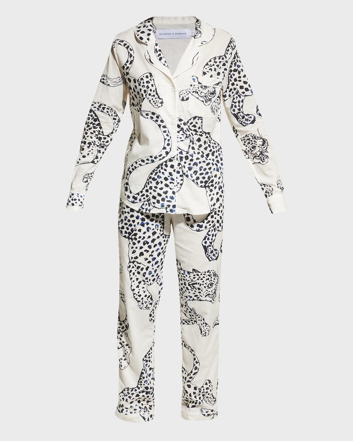 Large Leopard Long-Sleeve Pajama Set Product Image