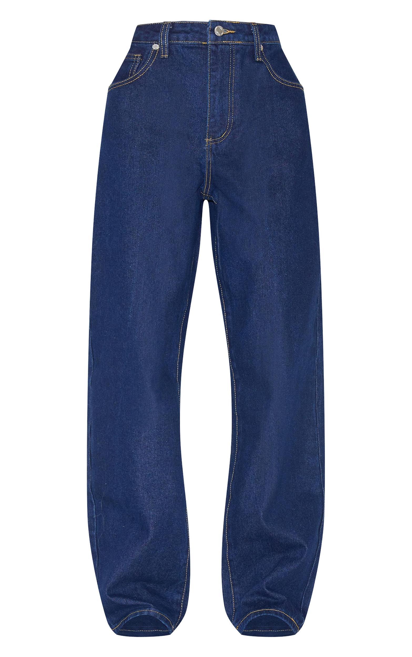 Indigo High Waist Boyfriend Jeans Product Image