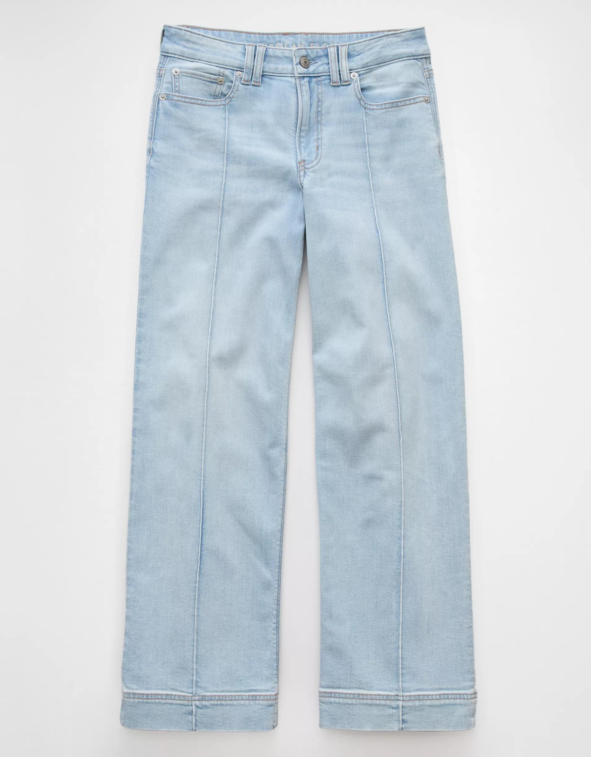 AE Dreamy Drape Stretch Low-Rise Baggy Wide-Leg Jean Product Image