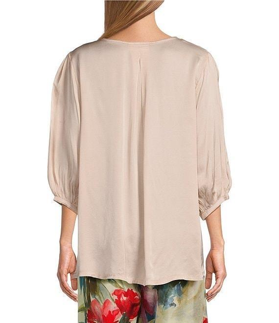 Bryn Walker Osca Fiori Silk Wide Leg Pull-On Pants Product Image