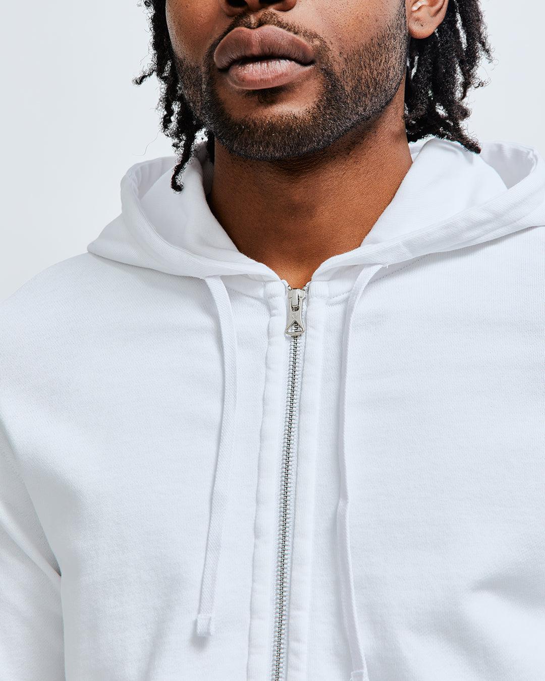 Lightweight Terry Slim Zip Hoodie Male Product Image