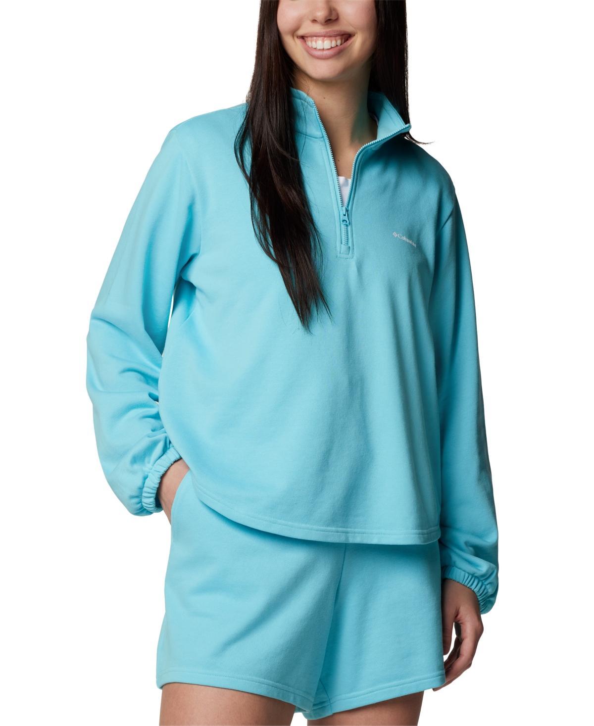 Women's Columbia Trek French Terry Half-Zip Pullover Sweatshirt, Size: XS, Safari Product Image