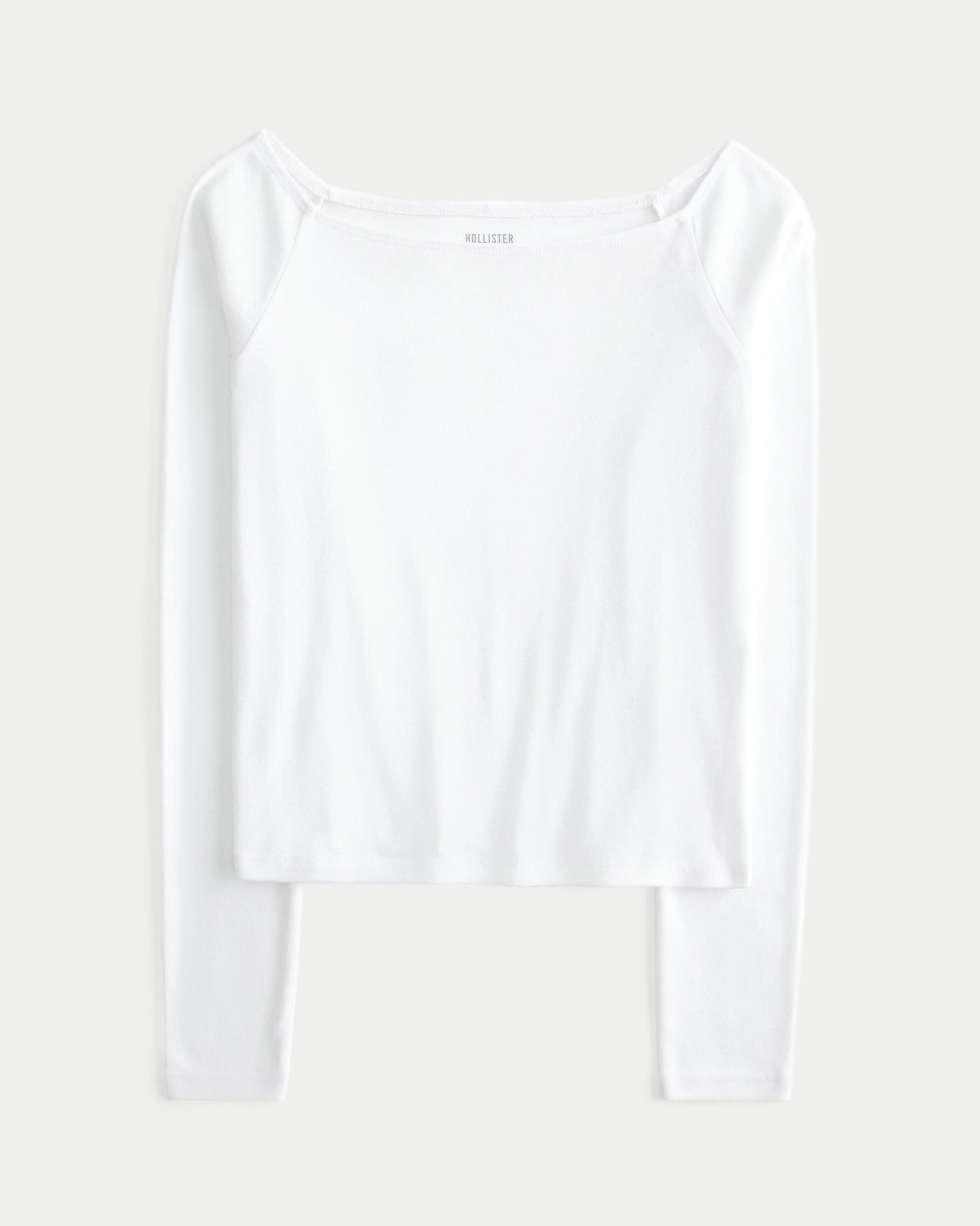 Long-Sleeve Off-the-Shoulder Top Product Image