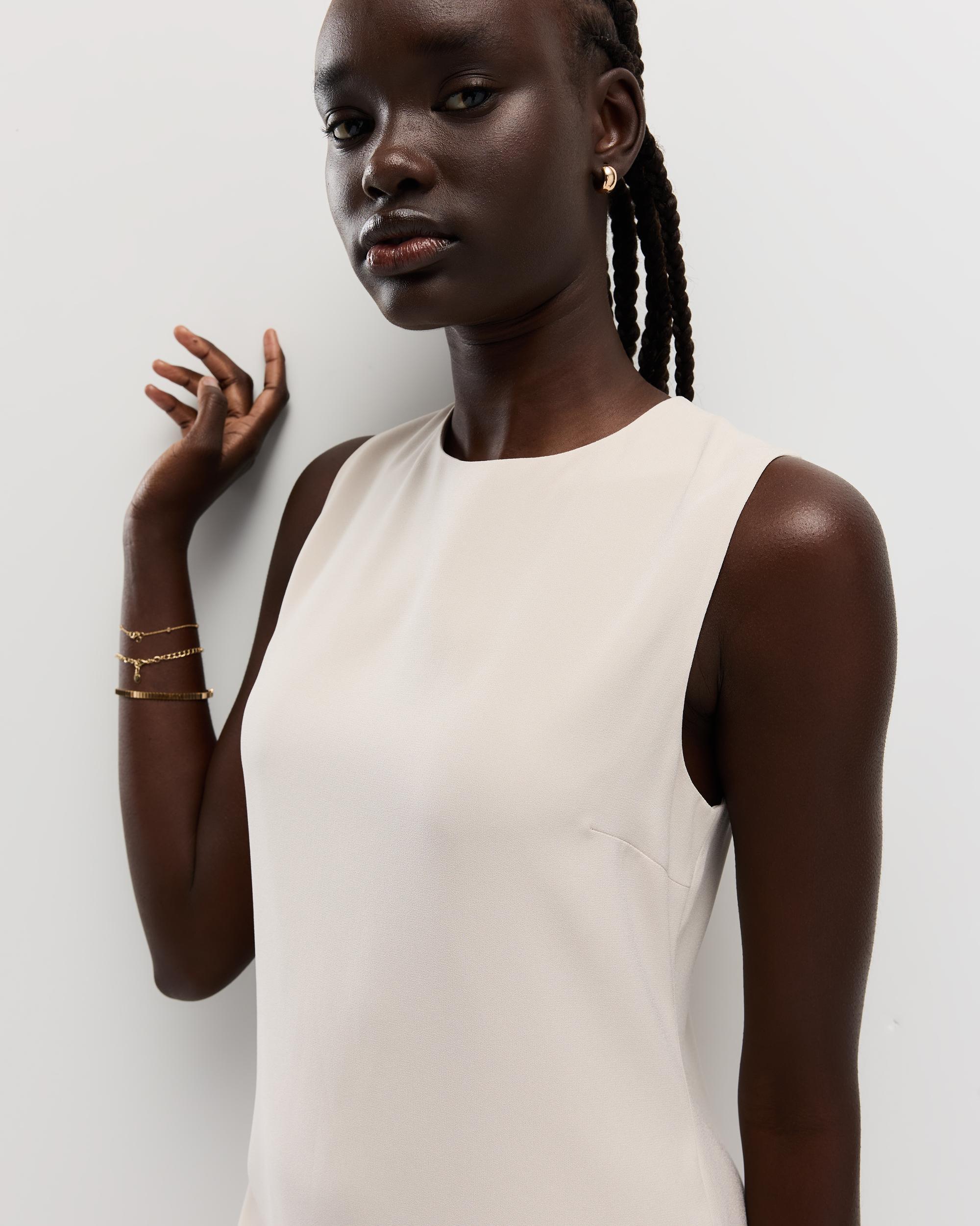 Quince | Women's Fluid Crepe Sleeveless Shift Dress Polyester Product Image