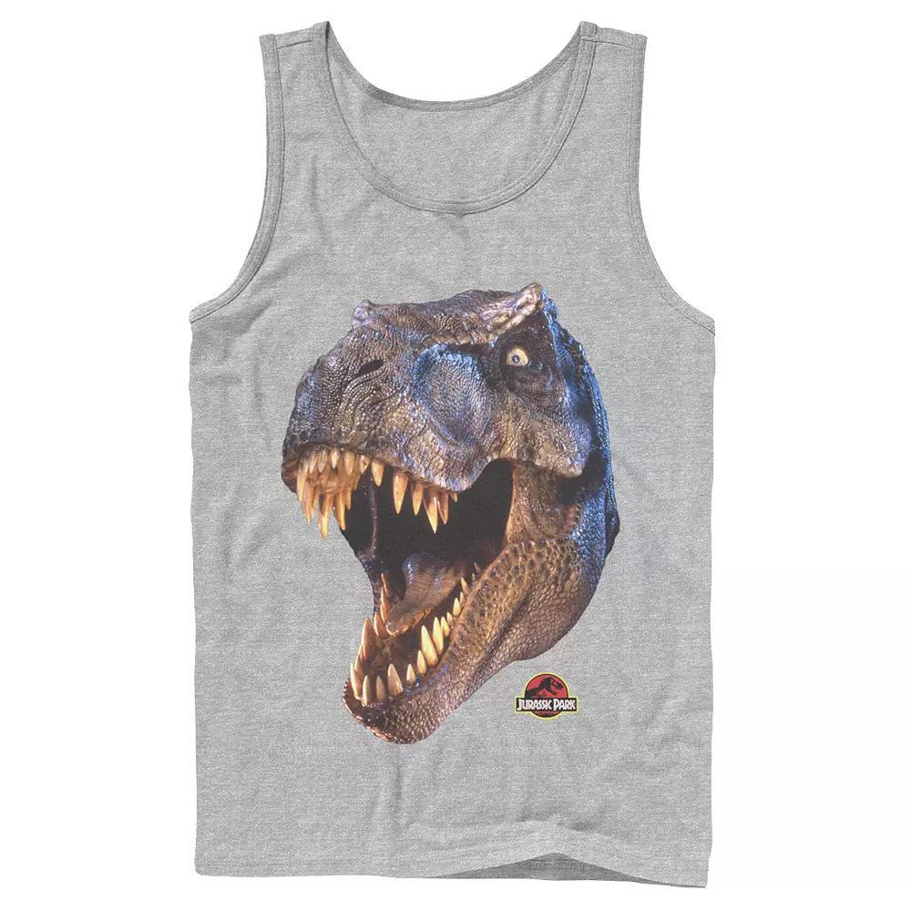 Men's Jurassic Park T-Rex Head Roar Tank Top, Size: XL, Grey Product Image