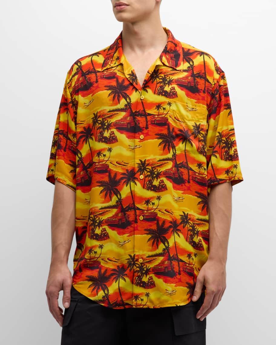 Mens Hawaiian Button-Down Shirt Product Image