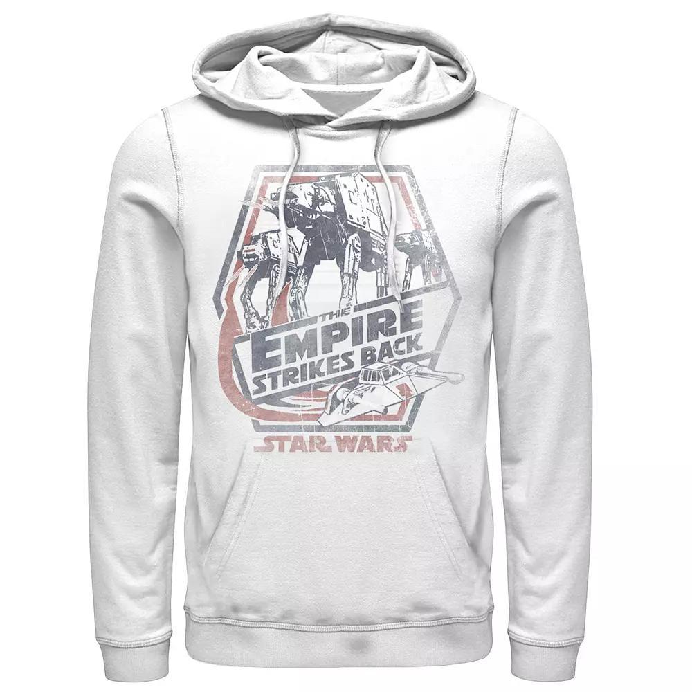 Men's Star Wars The Empire Strikes Back AT-AT Logo Hoodie, Size: Large 30, White Product Image