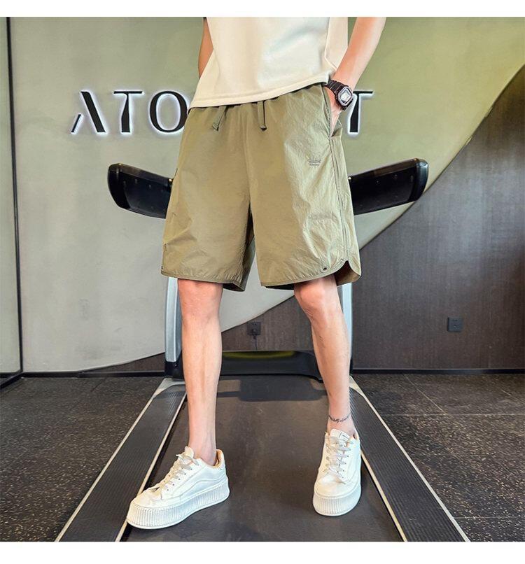 Drawstring Waist Plain Shorts Product Image