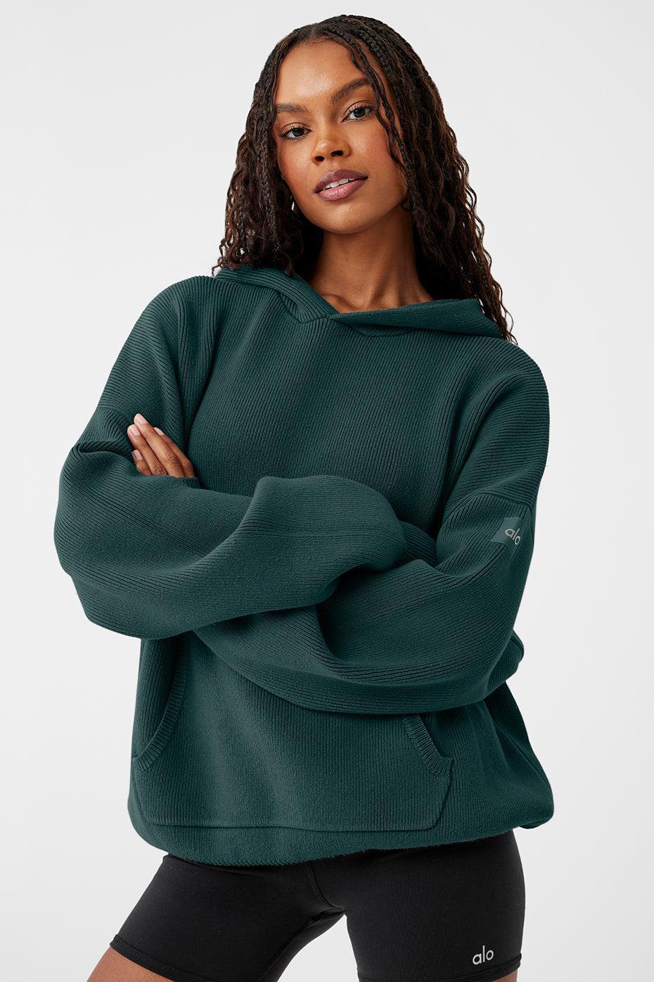 Scholar Hooded Sweater - Midnight Green Male Product Image