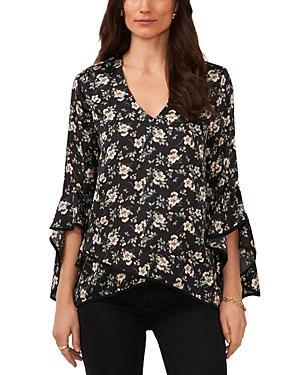 Vince Camuto V-Neck Blouse w/ Double Layer (Rich ) Women's Clothing Product Image
