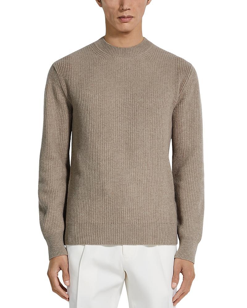Mens Oasi Cashmere Ribbed Crewneck Sweater Product Image