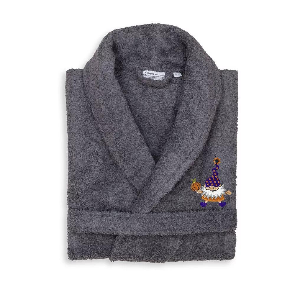 Linum Home Textiles Adult 100% Turkish Cotton Terry Embroidered Bath Robe - Halloween Gnomes, Women's, Size: Small/Medium, Gray Product Image