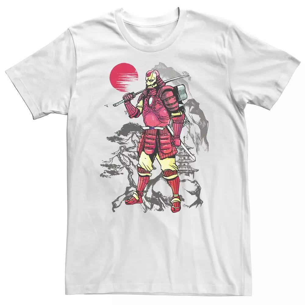 Big & Tall Marvel Iron Man Samurai Mountain Sunset Tee, Men's, Size: 4XL, White Product Image