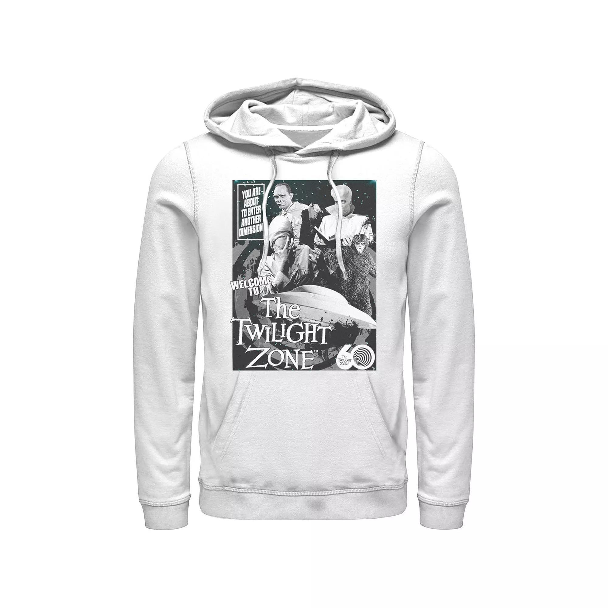 Men's CBS The Twilight Zone Comic 60th Hoodie, Size: Small, White Product Image