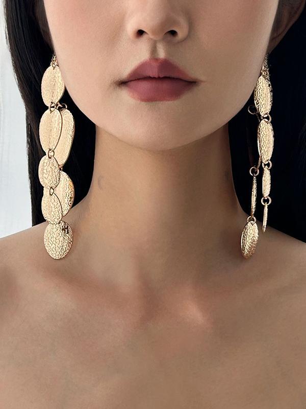 Geometric Tasseled Drop Earrings Necklaces Accessories Product Image