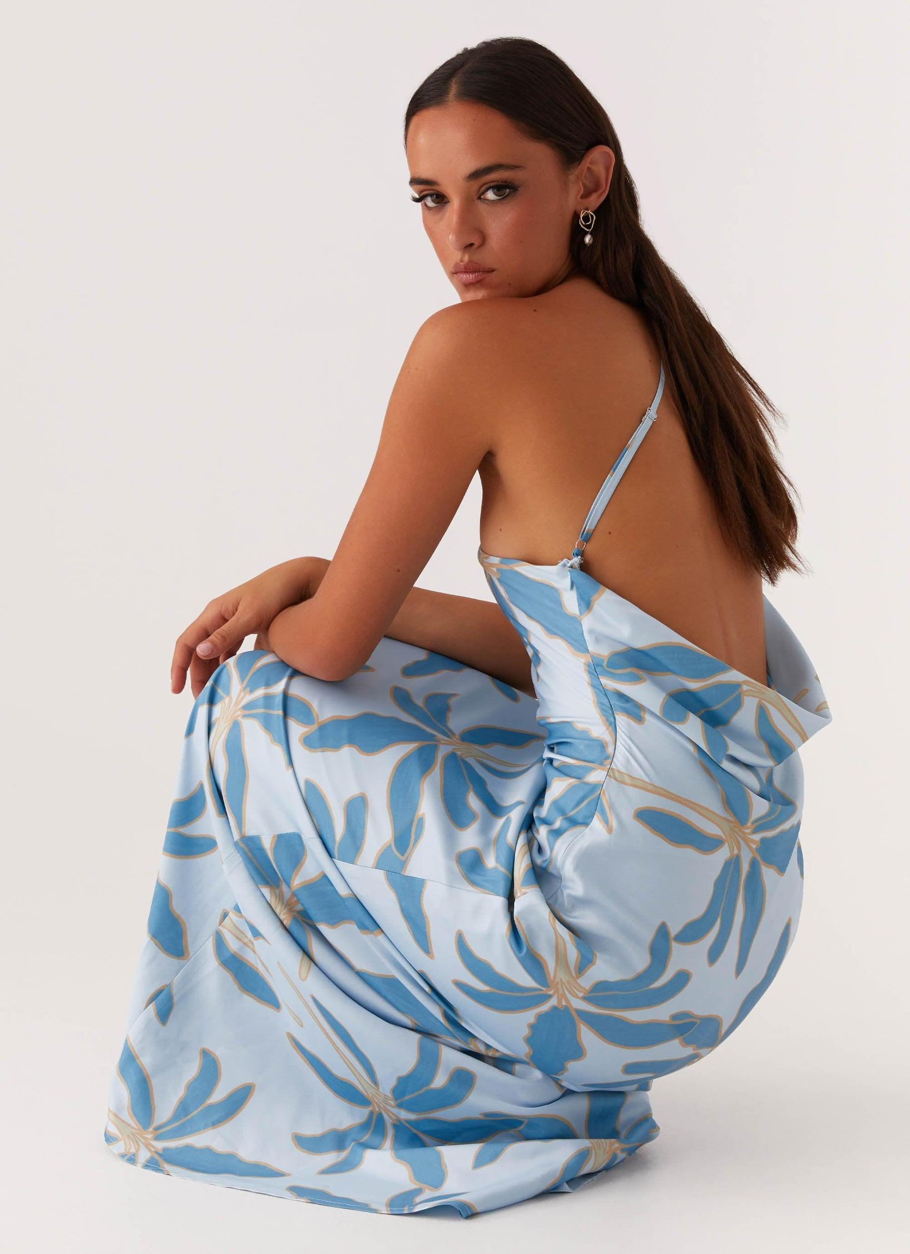 Drifting Apart Maxi Dress - Opulent Blue Product Image