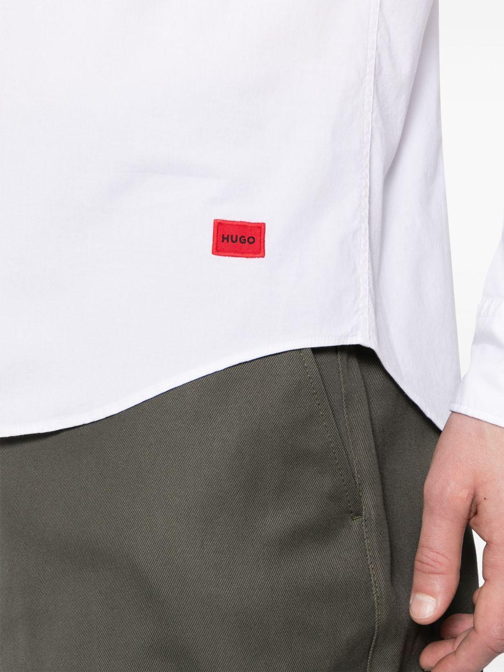 logo-embroidered cotton shirt Product Image