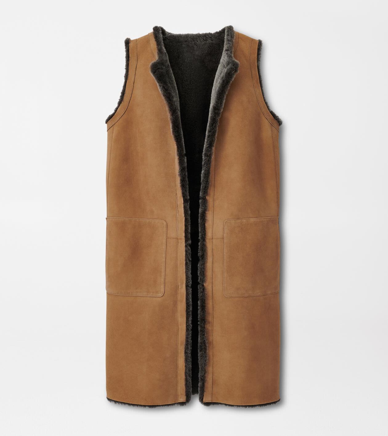 Amelie Reversible Shearling Long Vest Product Image