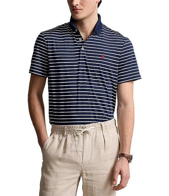 Polo Ralph Lauren Classic Fit Striped Performance Stretch Short Sleeve Polo Shirt Product Image