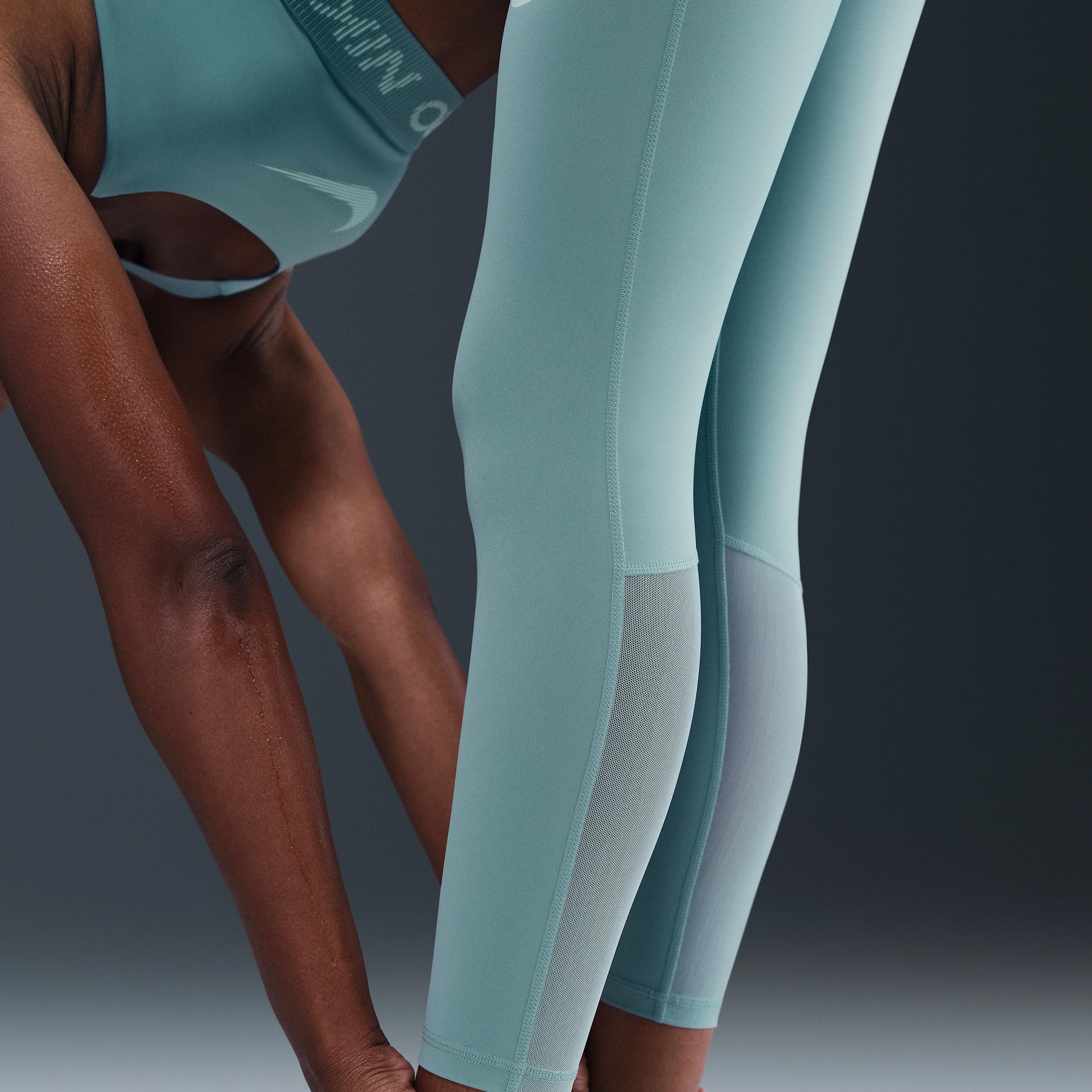 Women's Nike Pro Mid-Rise 7/8 Mesh-Panel Graphic Leggings Product Image