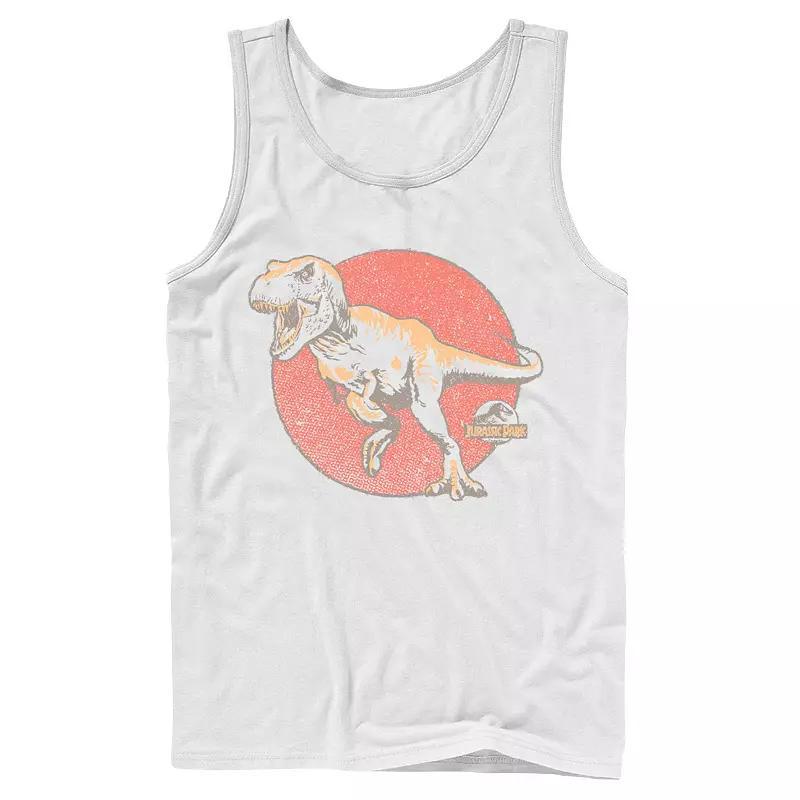 Men's Jurassic Park T-Rex Portrait Tank Top, Size: Large, White Product Image