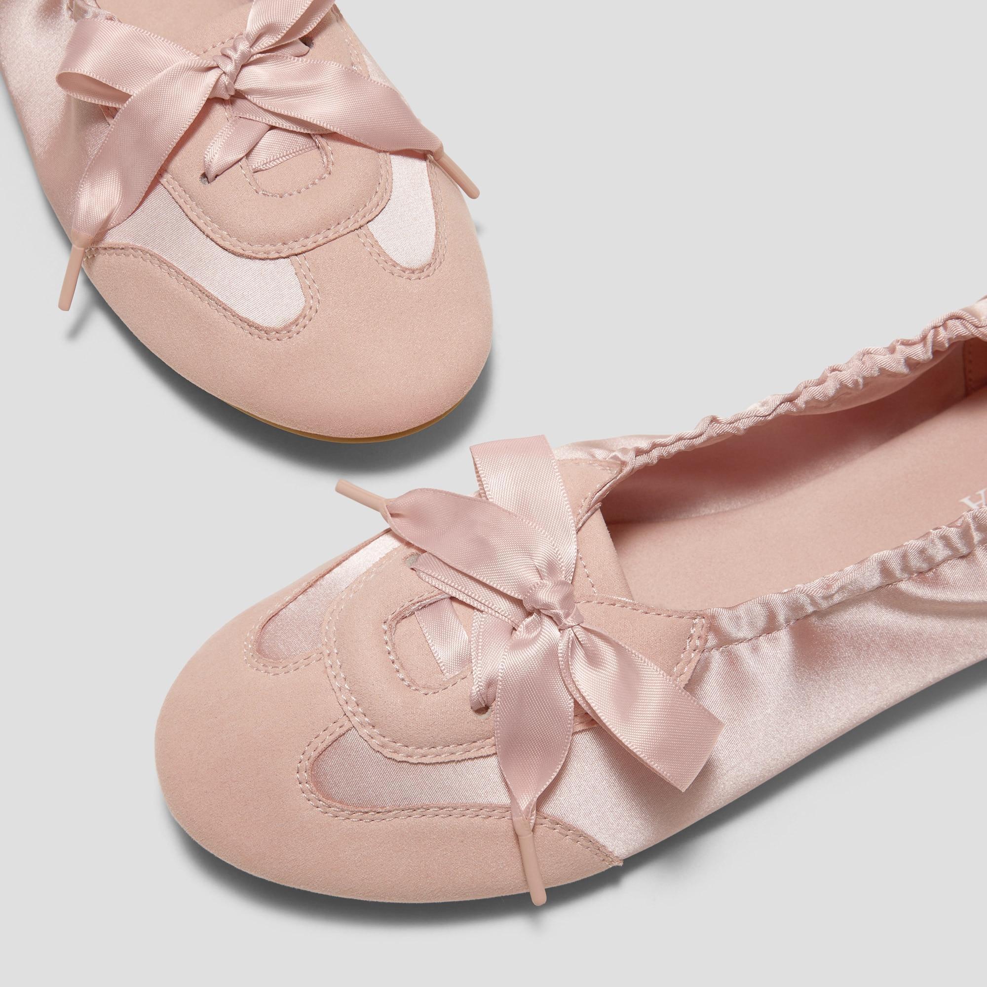 Round-Toe Satin Sneakerina (Yanka) Product Image