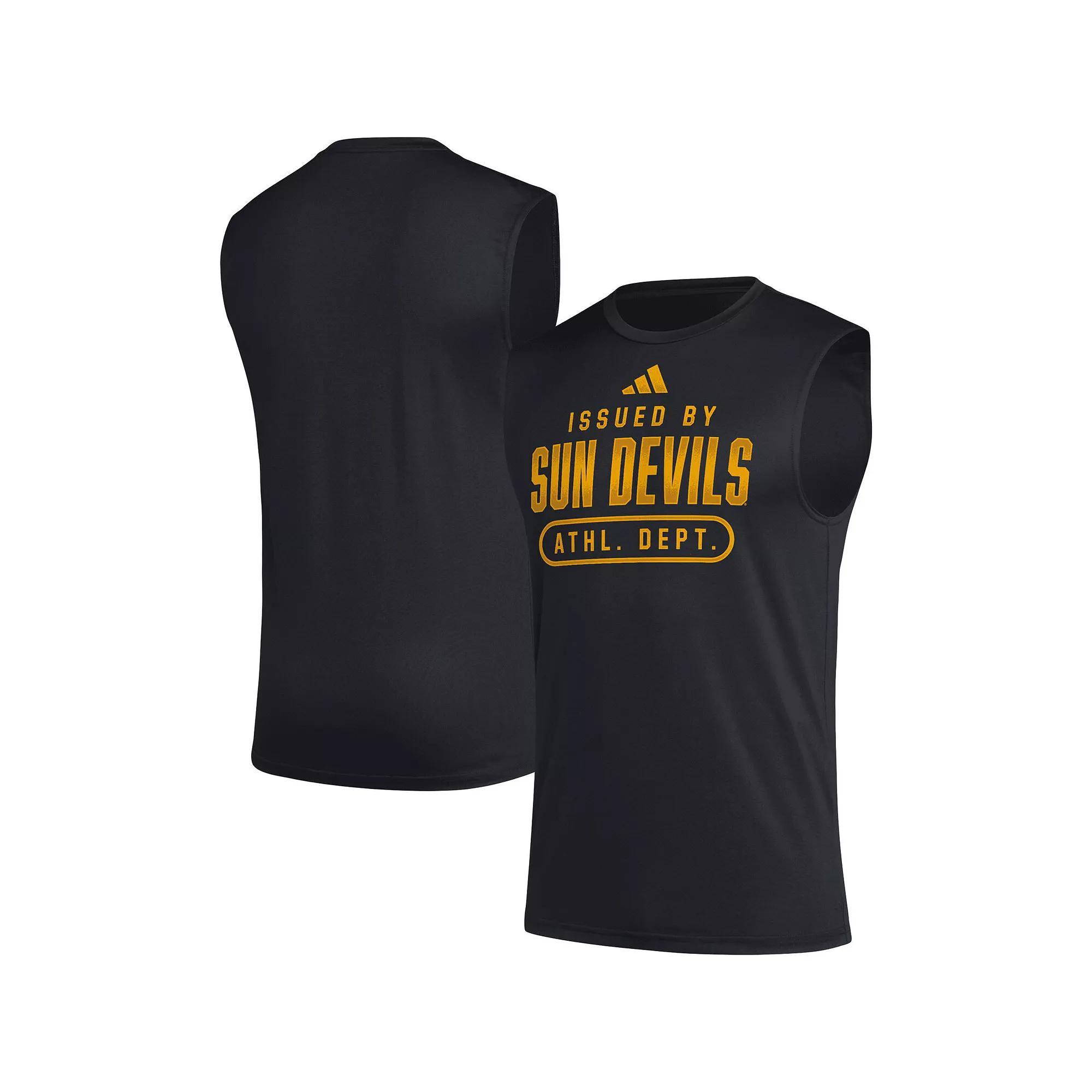 Men's adidas Black Arizona State Sun Devils Sideline AEROREADY Pregame Tank Top, Size: Large Product Image