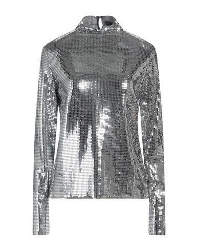 MAJE Woman Top Silver Size 3 Polyamide, Polyester, Metallic Fiber, Elastane Product Image