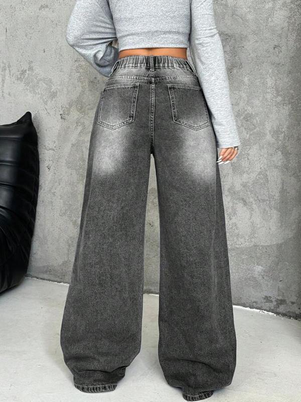 American Casual Style Boyfriend Jeans Product Image