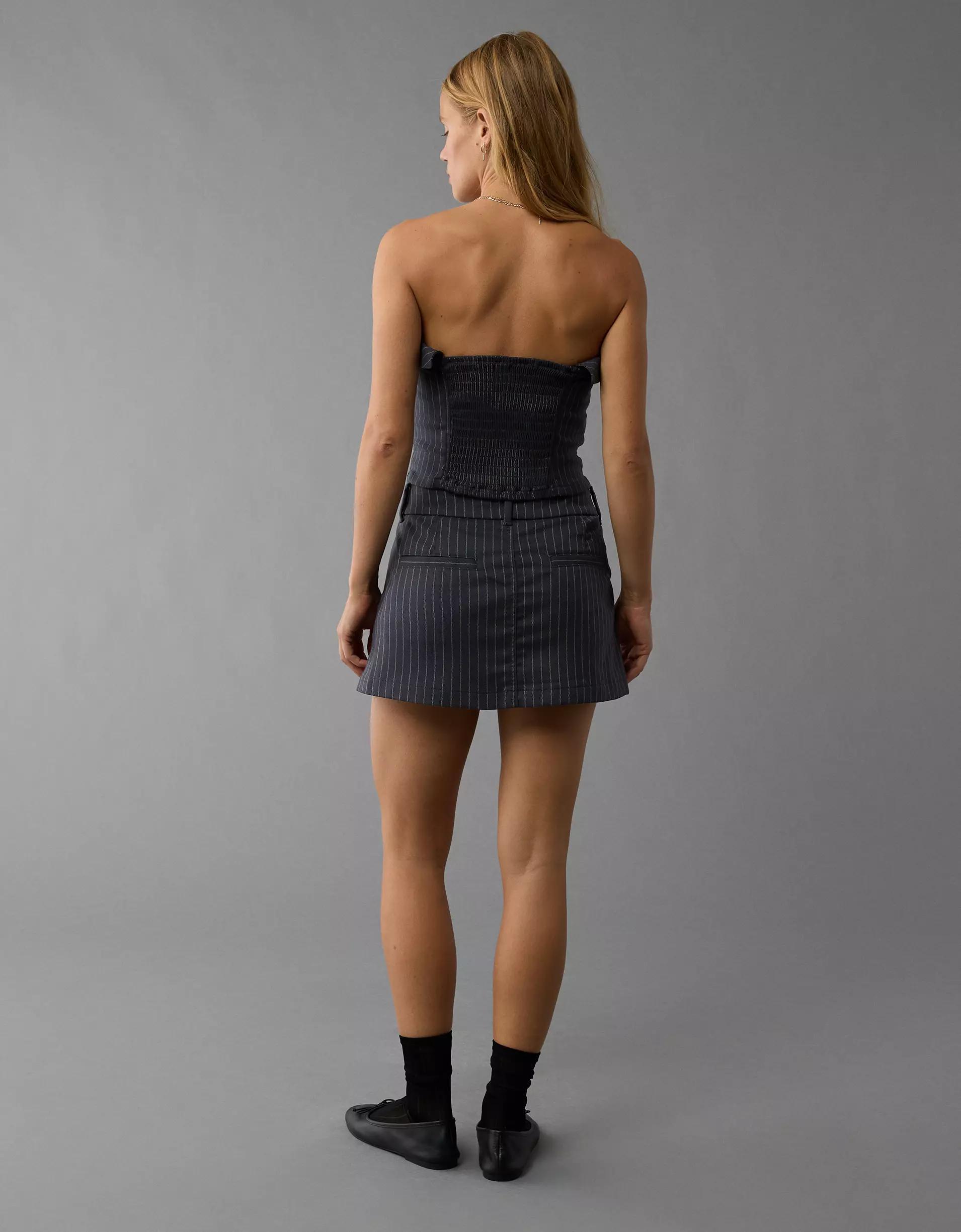AE Low-Rise Pinstripe Mini Skort Product Image