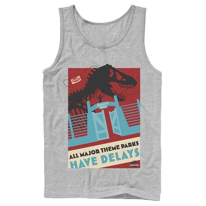 Men's Jurassic Park Delays Simple Gate Tank Top, Size: Large, White Product Image