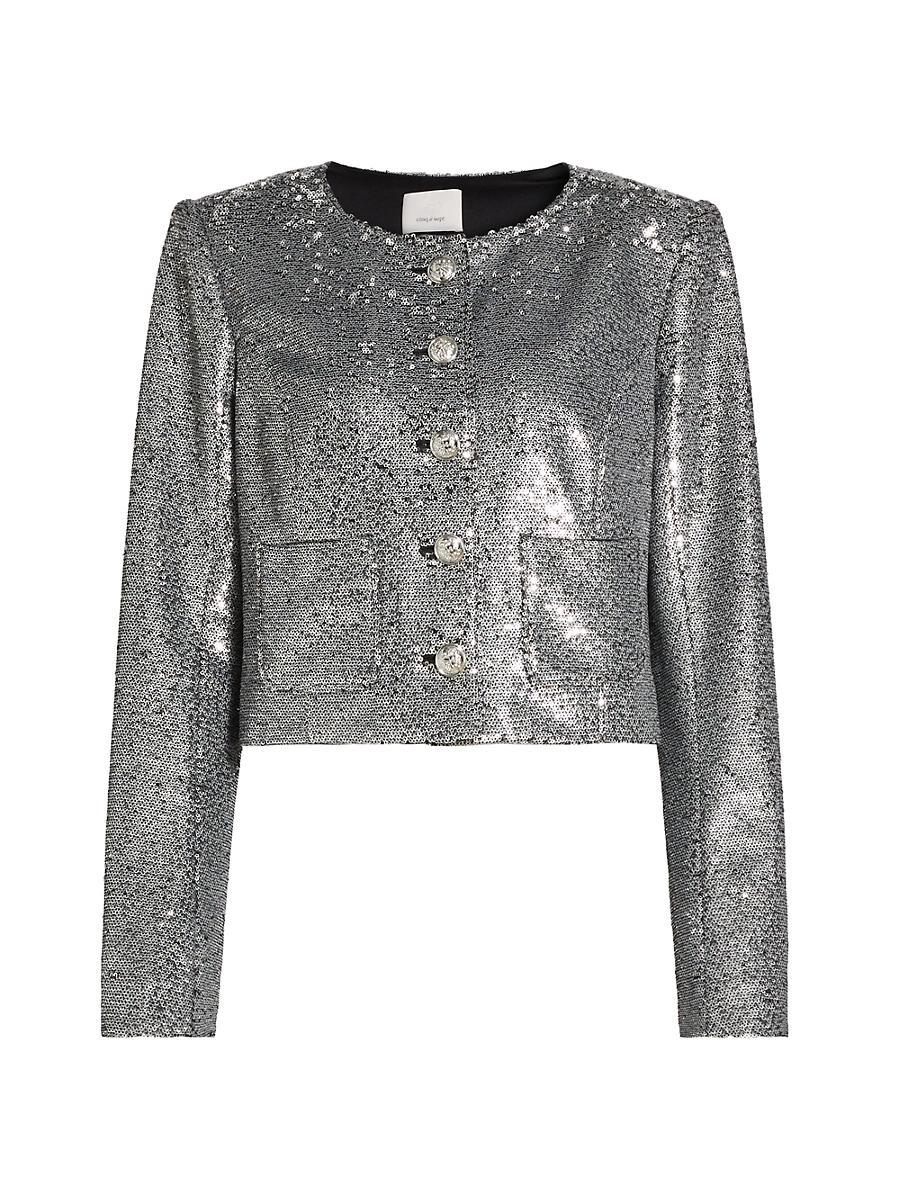 Womens Randi Sequin Crop Jacket Product Image