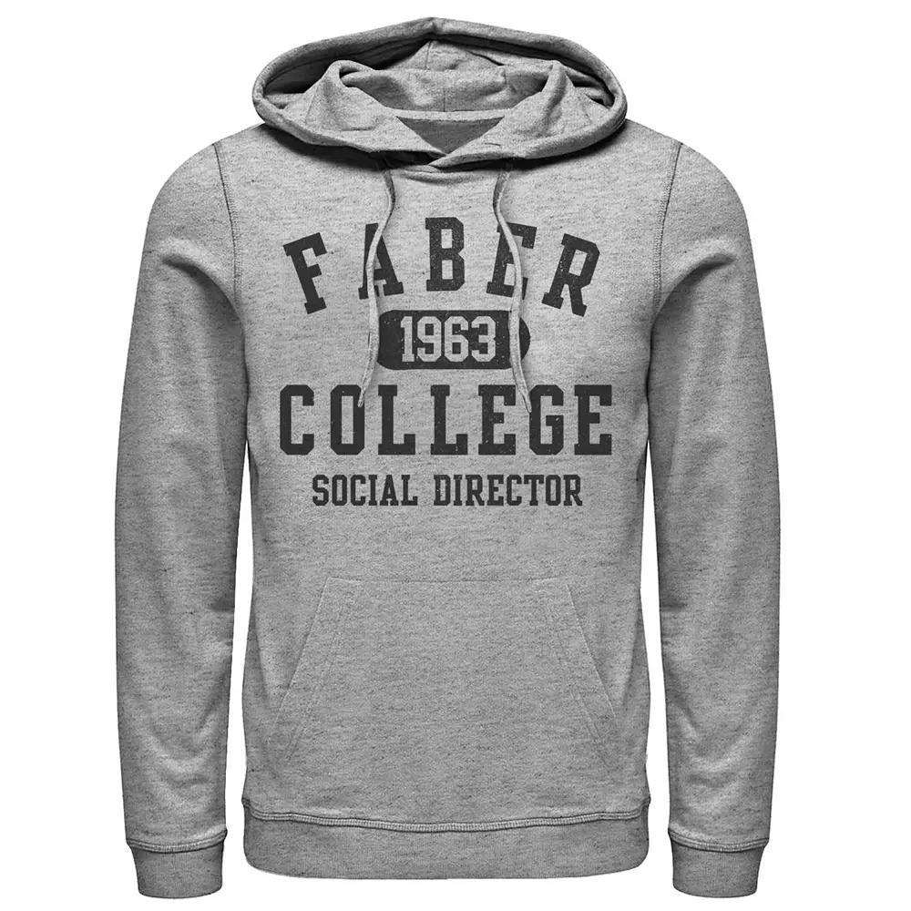 Men's Animal House Faber College Social Director Hoodie, Size: 3XL, Athletic Grey Product Image