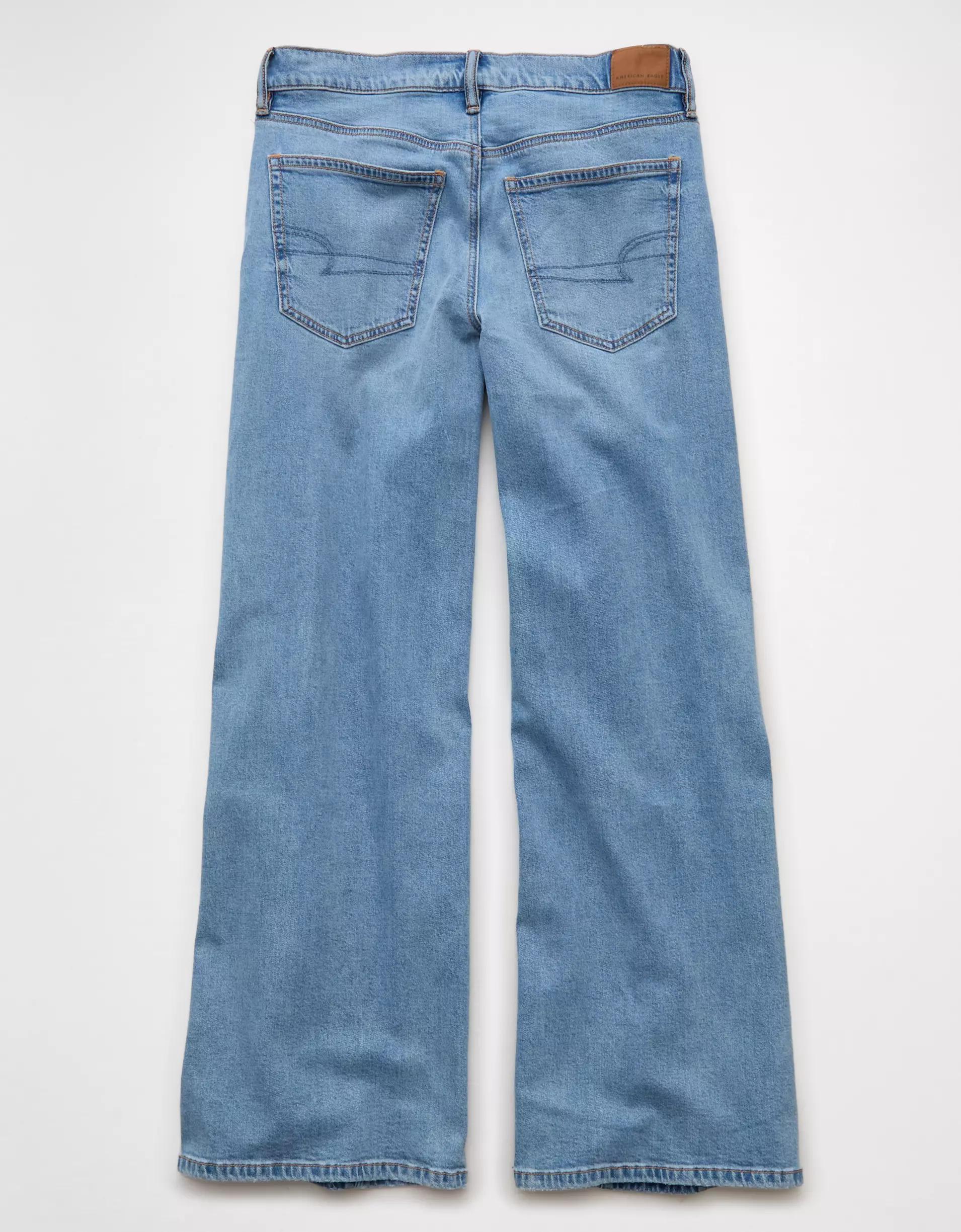 AE Stretch Patchwork Low-Rise Ultra Wide-Leg Jean Product Image