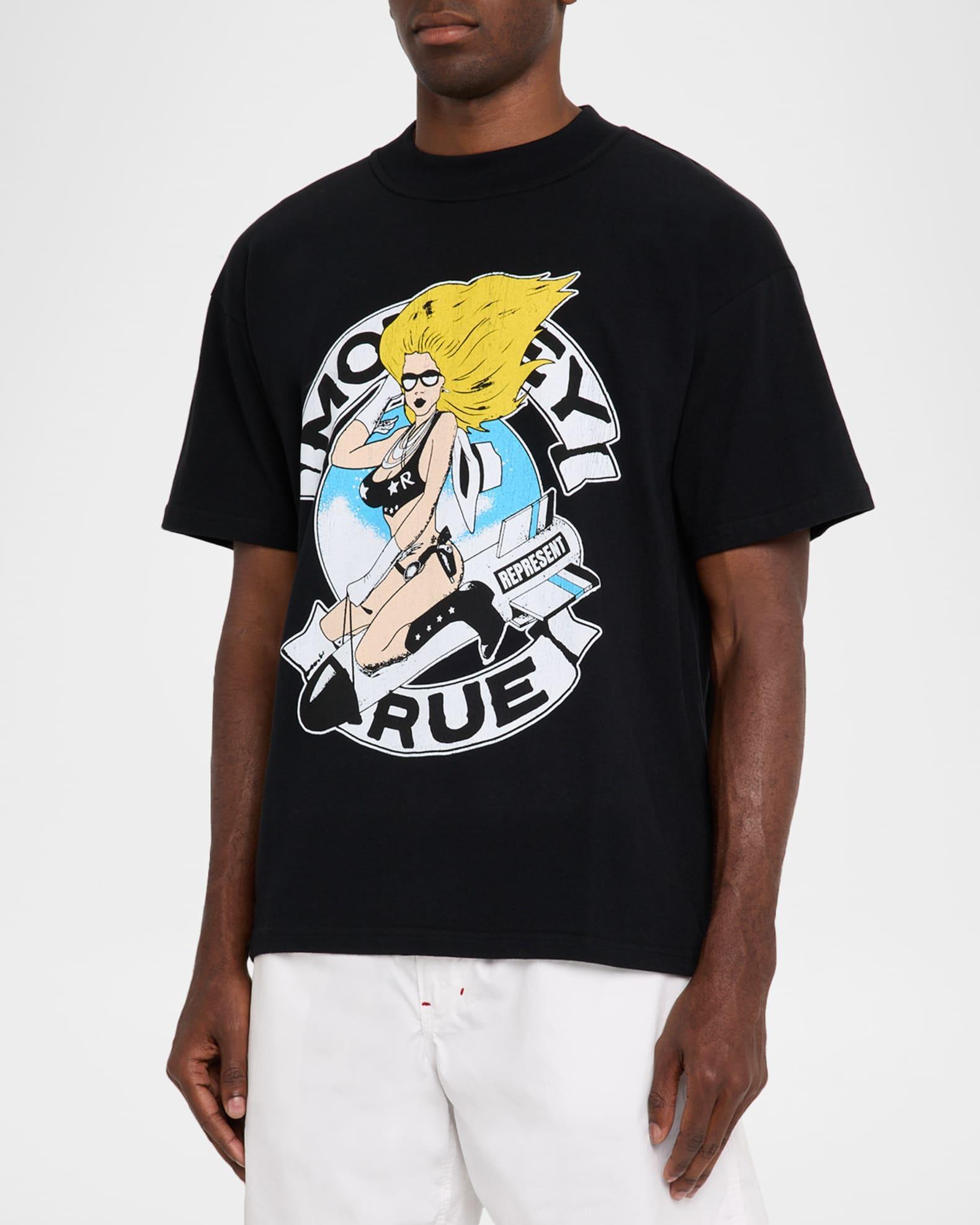 x Motley Crue Men's Bomber Girl Graphic Band T-Shirt Product Image