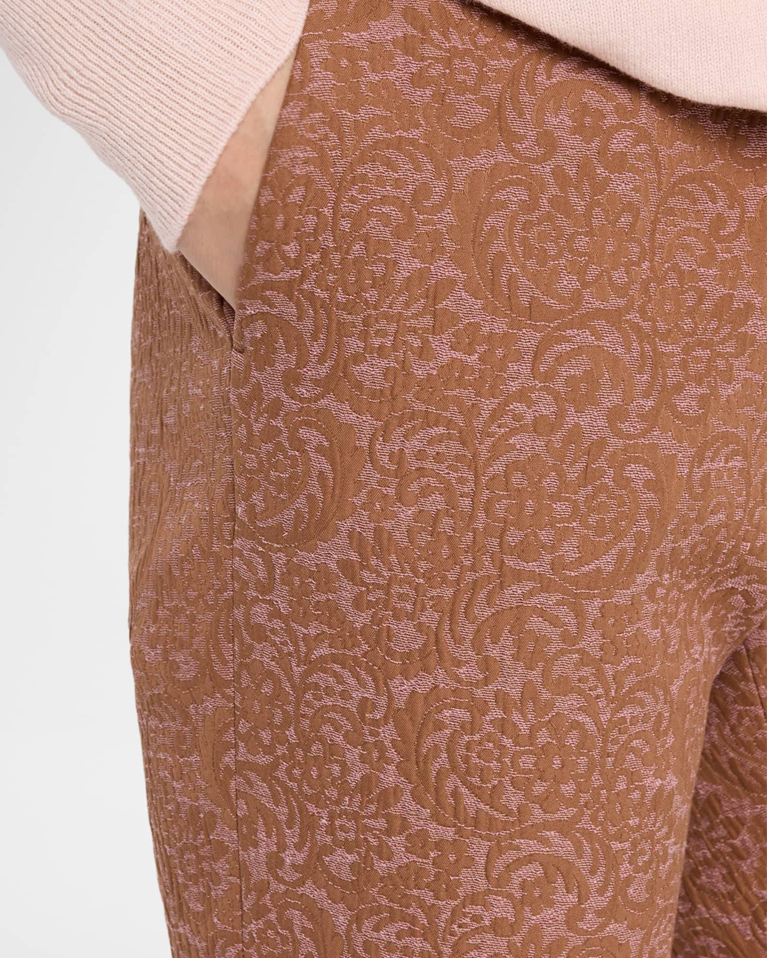 Paloma Brocade Straight-Leg Ankle Pants Product Image